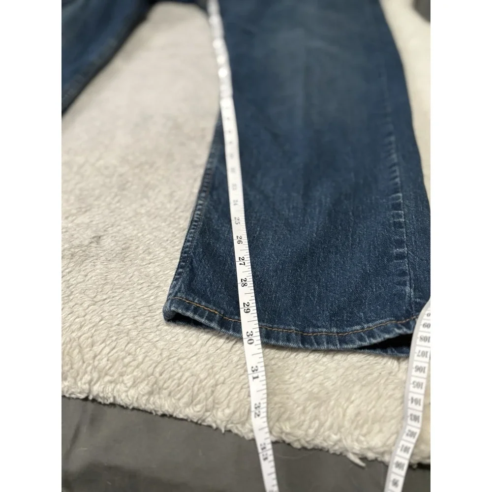 Levis 505 Mens Blue Straight Jeans Size 40x30 Cotton‎ Denim Pants Stretch